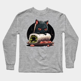 Cat Making Sushi Long Sleeve T-Shirt